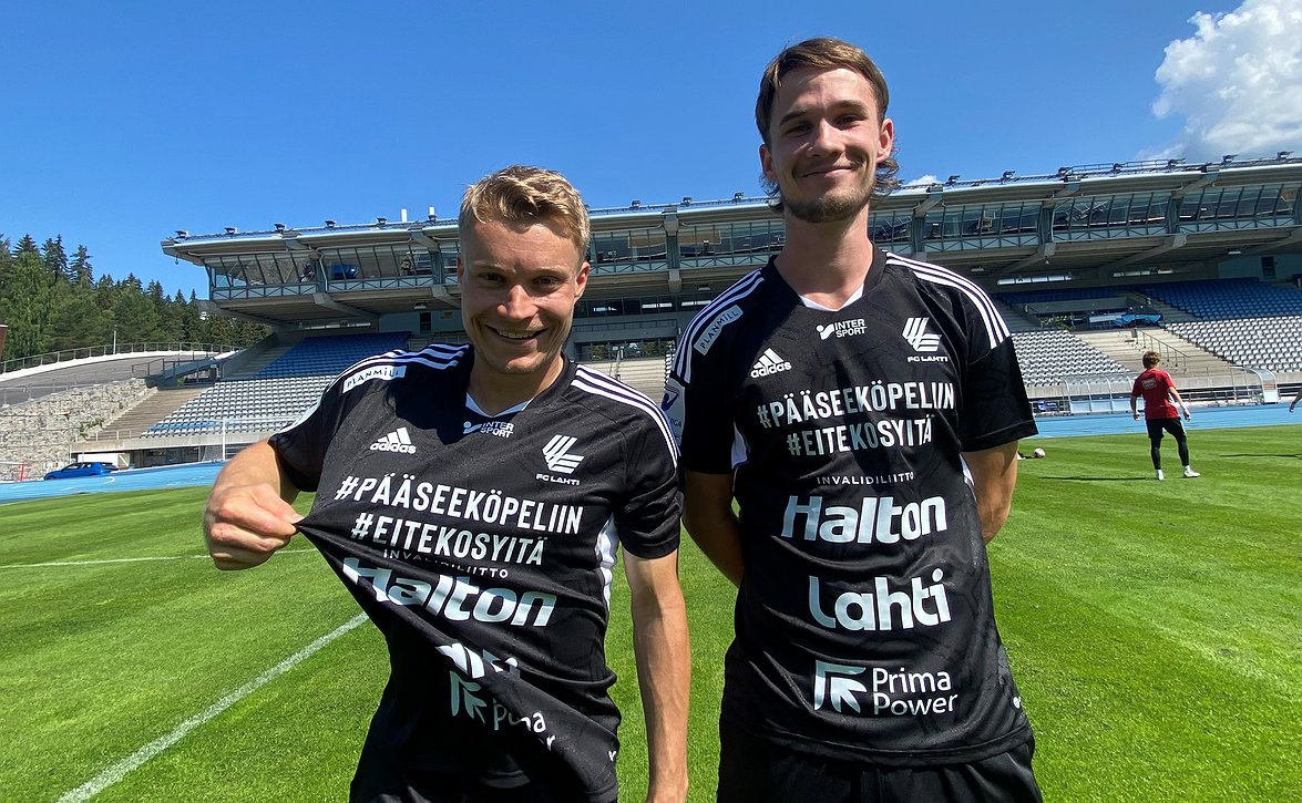 "Pääseekö peliin – Ei tekosyitä" - FC Lahti pelaa lauantain KuPS-ottelun erikoispaidoilla