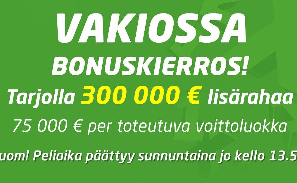 Veikkausliiga palaa Vakion vetonaulaksi