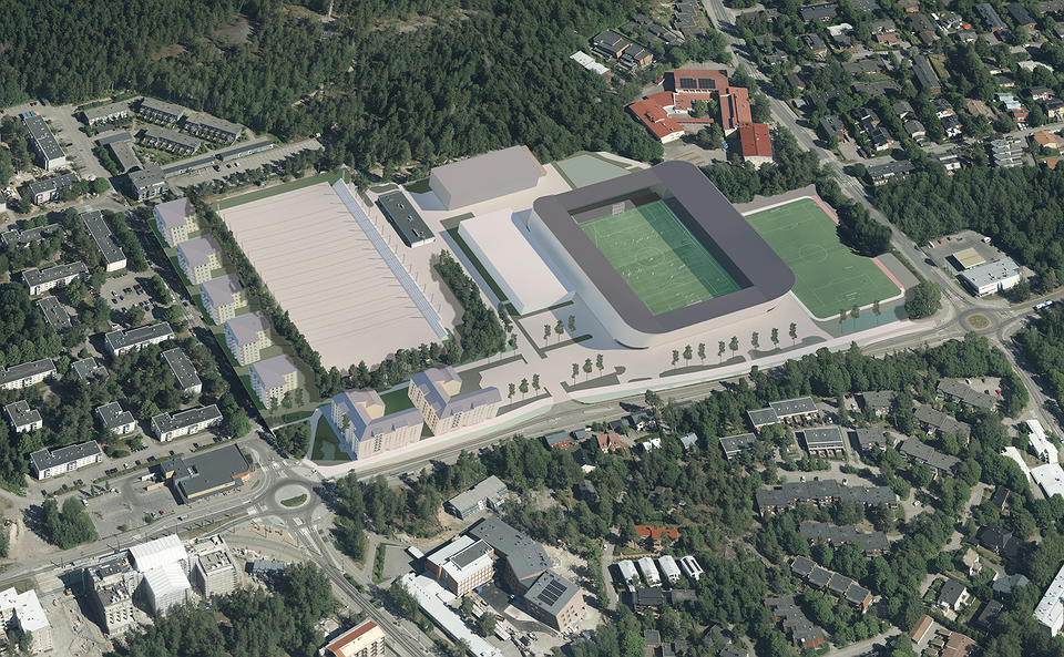 Oulunkylään suunnitellaan jopa 8000 paikan stadionia - Helsingin kaupunki ja Gnistan yhteistyössä