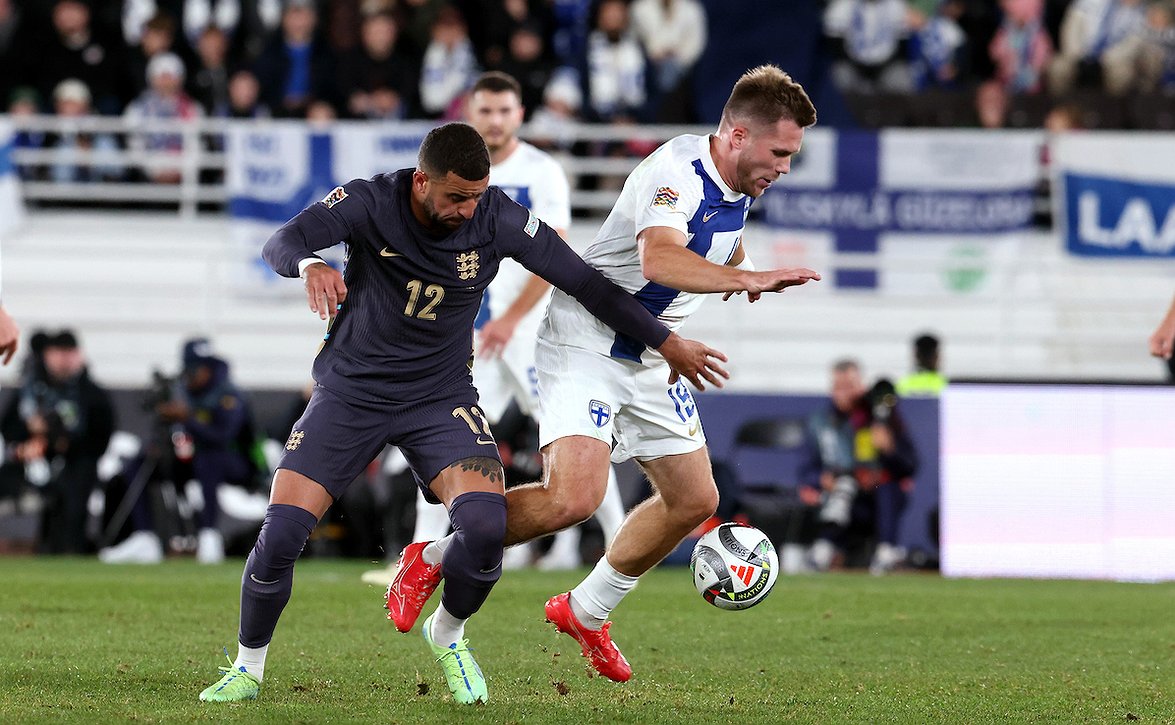 Huuhkajat taipui Olympiastadionilla Englannille