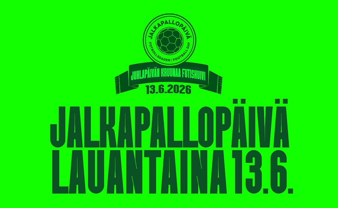 Juhlapäivän kruunaa futishuivi - Jalkapallopäivä lauantaina 13.6.
