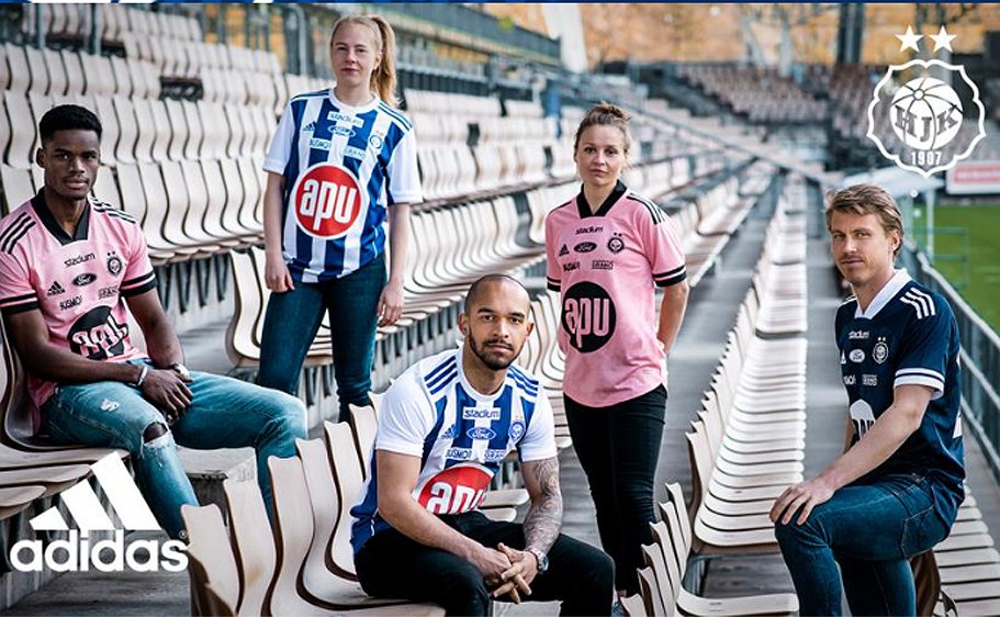 HJK:n uudet vieraspelipaidat valmistettu kierrätysmateriaalista