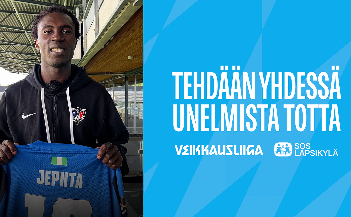 Unelmista totta! - FC Interin Clinton Jephtan pelipaita mukaan hyväntekeväisyys&shy;huutokauppaan