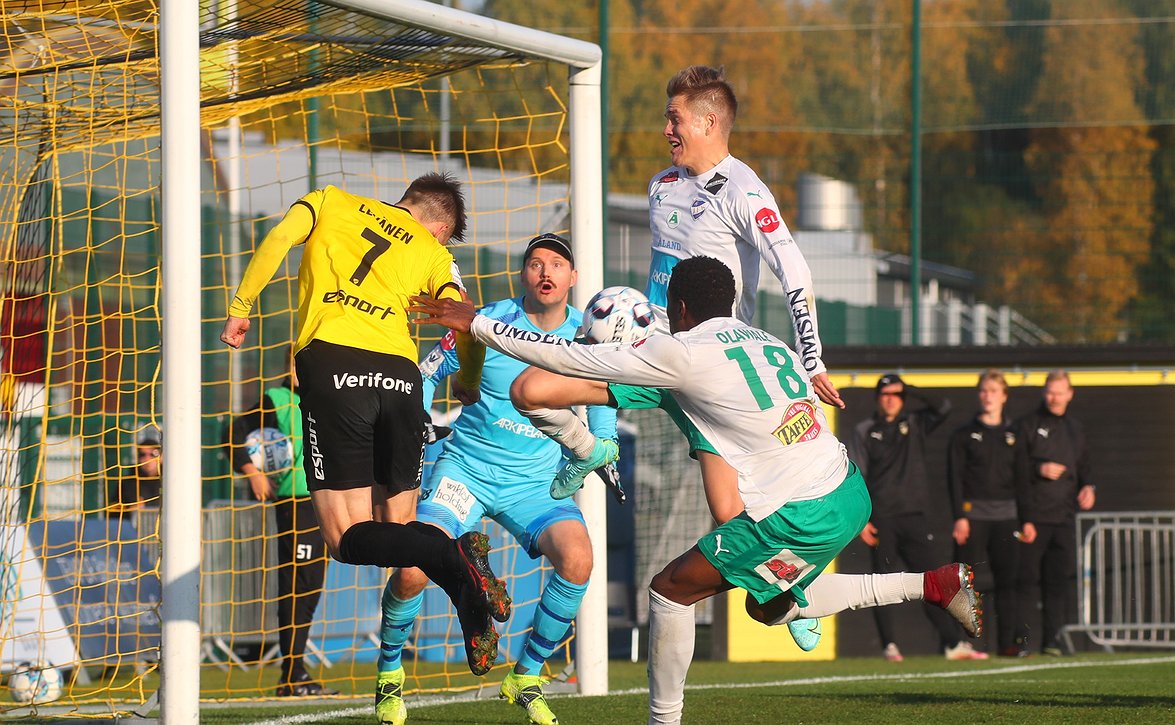 Honka ja IFK Mariehamn pistejakoon (FC Honka-IFK Mariehamn 1-1)