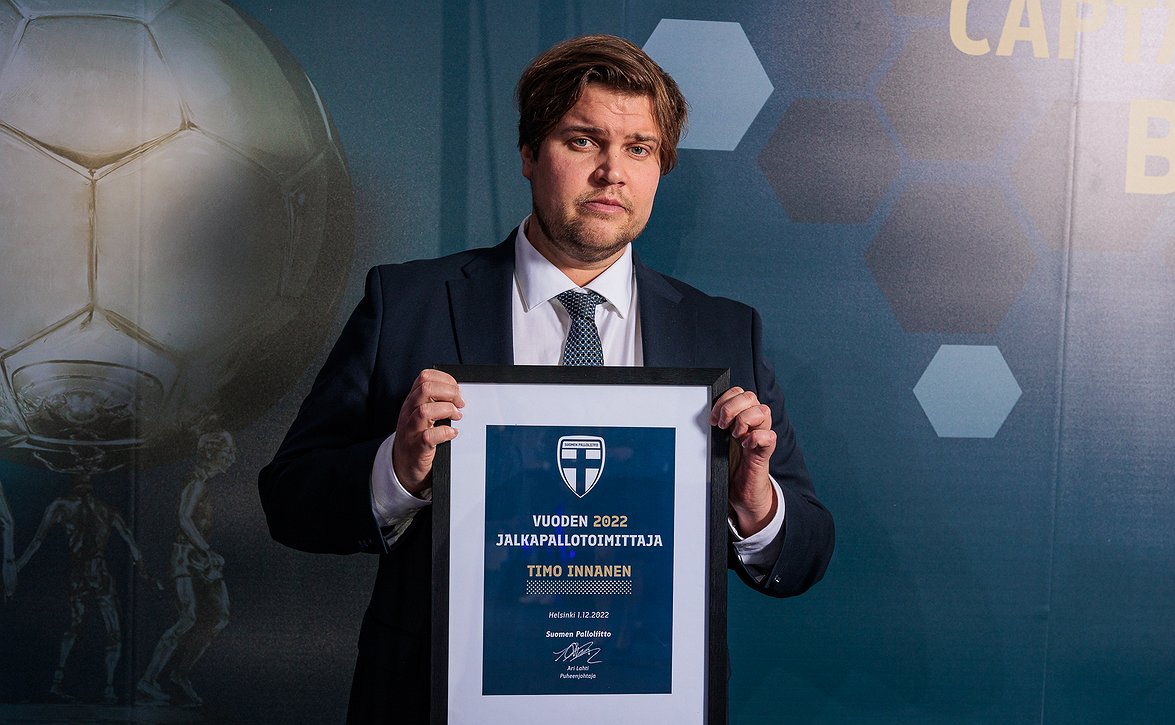 MTV Urheilun Timo Innanen Vuoden jalkapallotoimittaja - "Journalismi on joukkuepeli"