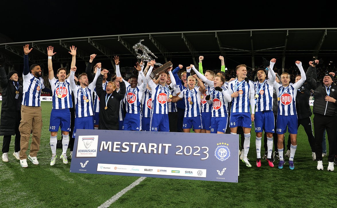 HJK on mestari 2023 - KTP:n tie vie Ykkösliigaan